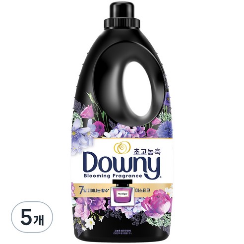 다우니 7일간 피어나는 향수 컬렉션 미스티크 초고농축 섬유유연제 본품, 2L, 5개