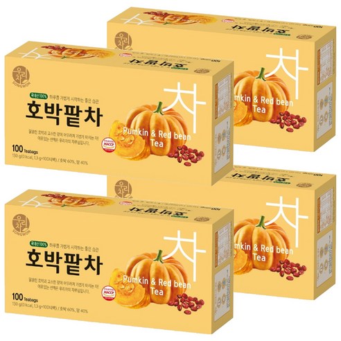 우리차 호박팥차, 1.3g, 100개입, 4개