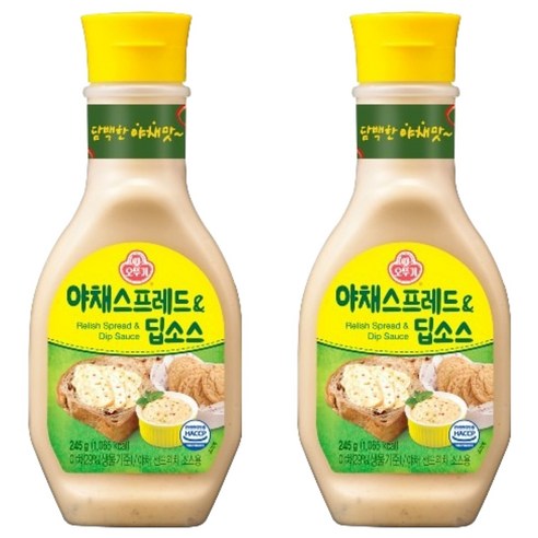 오뚜기 야채 샌드위치 스프레드, 245g, 2개