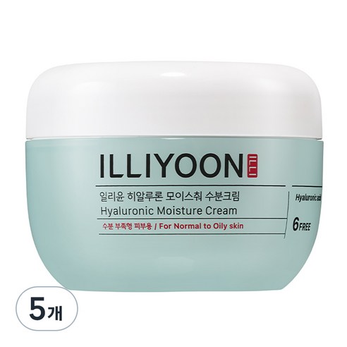 일리윤 히알루론 모이스춰 수분크림, 100ml, 5개
