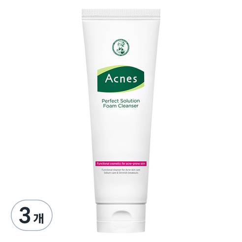 아크네스 퍼펙트 솔루션 폼클렌저, 125ml, 3개