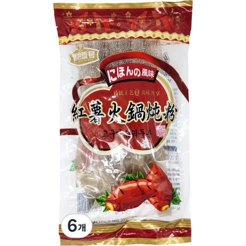 고구마 넙적당면, 300g, 6개
