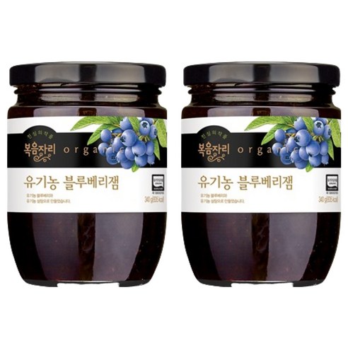 볶음자리 유기농 블루베리잼, 340g, 2개