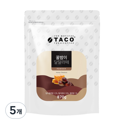 타코 꿀밤이 달달라떼, 870g, 5개, 1개입