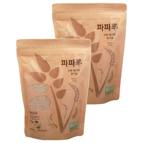 파파루 간편레시피 유기농 쌀가루 현미 굵은입자 이유식 후기, 400g, 2개