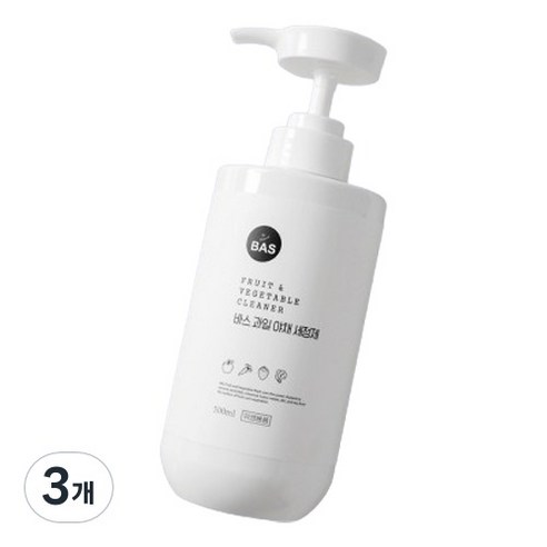 BAS 과일 야채 세정제 액상형, 500ml, 3개