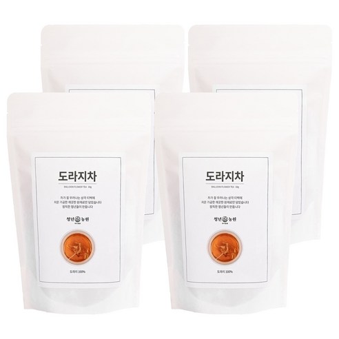청년농원 저온가공 도라지차 삼각티백, 1g, 50개입, 4개
