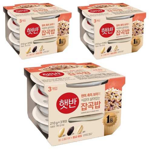 햇반 잡곡밥, 210g, 9개