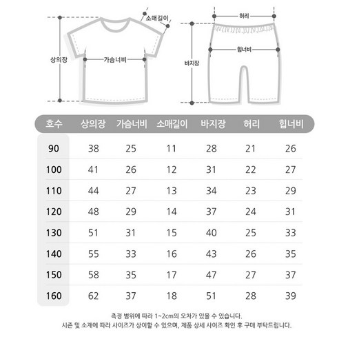 유니프랜드 여아용 비스코스레이온 골지스판 5부 내의 상하세트 
