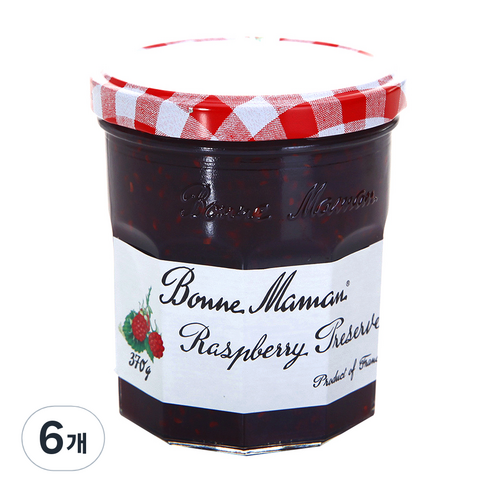본마망 라스베리 잼, 370g, 6개