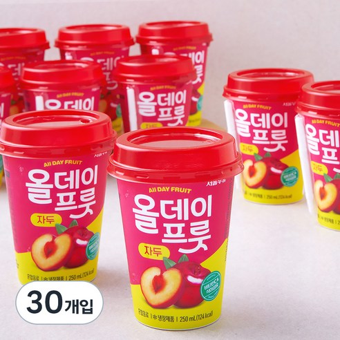 서울우유 올데이프룻 자두 주스, 250ml, 30개입