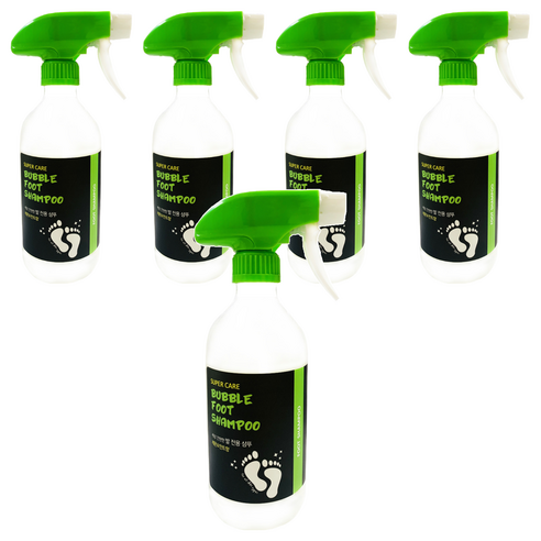 슈퍼케어 버블 풋삼푸 레몬민트향, 500ml, 5개