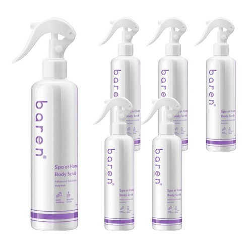 바렌 스파앳홈 온천수 때필링 바디스크럽 히노끼탕향, 300ml, 6개