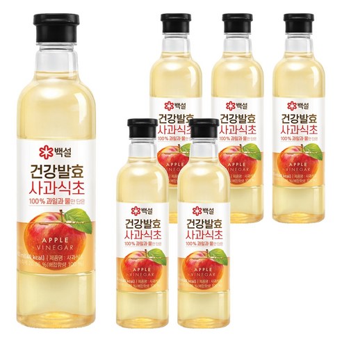 백설 건강발효 사과식초, 800ml, 6개