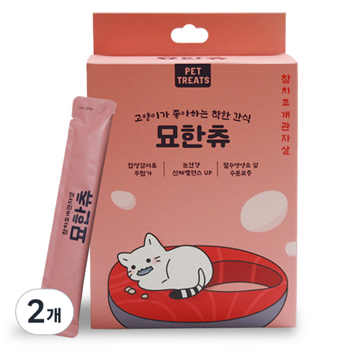 펫트리츠 고양이 묘한츄 대용량 간식 30p, 2개, 450g, 참치조개관자살