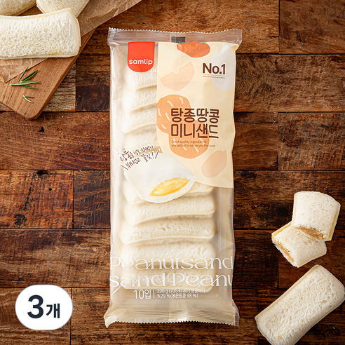 삼립 탕종 땅콩 미니샌드, 200g, 3개