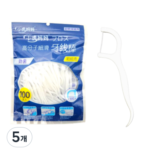 2in1 일회용 치실, 100개입, 5개