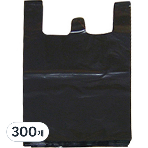 월드크린 검정 손잡이 비닐봉투, 20L, 300개