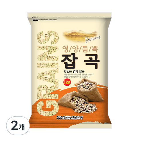 삼원농산 영양듬뿍 잡곡 녹미, 1kg, 2개