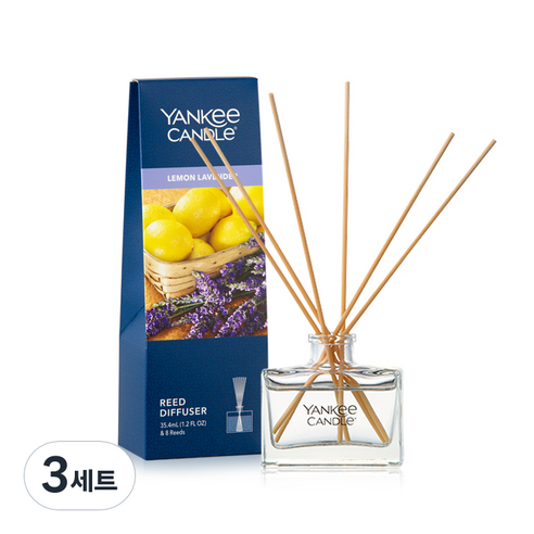 양키캔들 미니 리드 디퓨저, 레몬라벤더, 35.4ml, 3세트