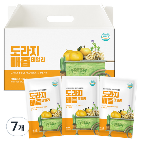 물넣지않은 도라지배즙 데일리, 2.4L, 7개