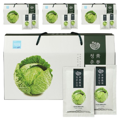 청춘농장 정직한 양배추진액즙 30p, 90ml, 4세트