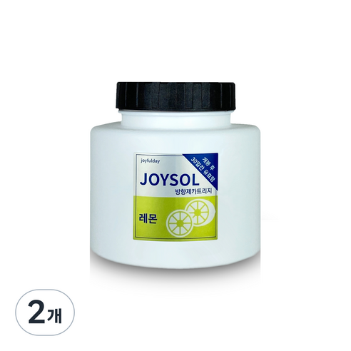 기분좋은날 방향제 카트리지 리필 레몬 대, 240g, 2개, 과일/트로피칼향