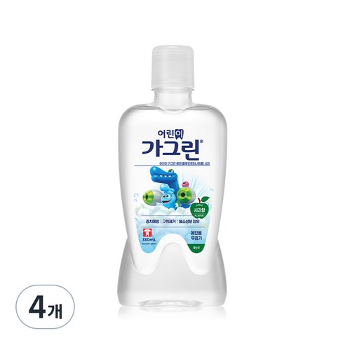 동아제약 어린이용 가그린 사과향, 380ml, 4개