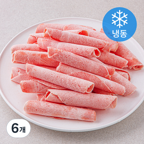 돌돌이 대패 목살 구이용 (냉동), 400g, 6개