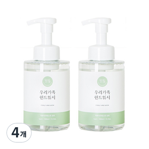 엄마랑아기랑 우리가족 핸드워시, 4개, 500ml