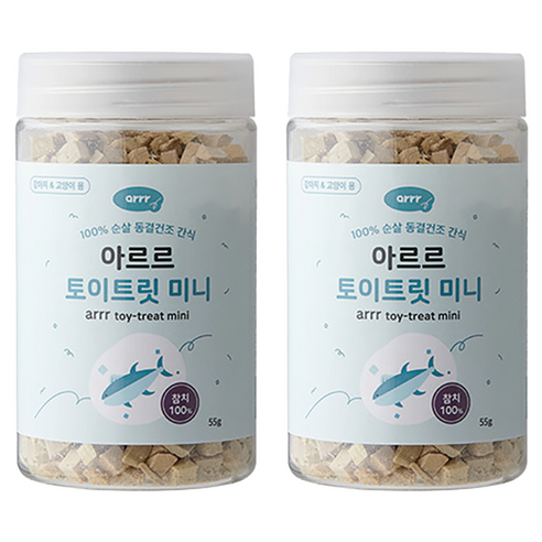 동원아르르 강아지 토이트릿 미니 동결건조 간식, 참치, 55g, 2개