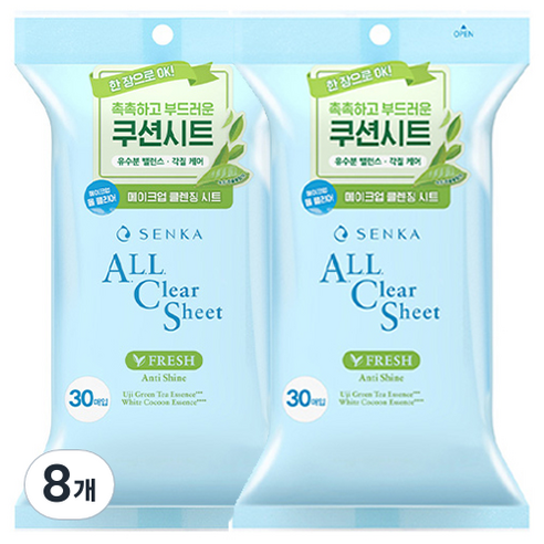 센카 올 클리어 시트 프레시, 30개입, 8개