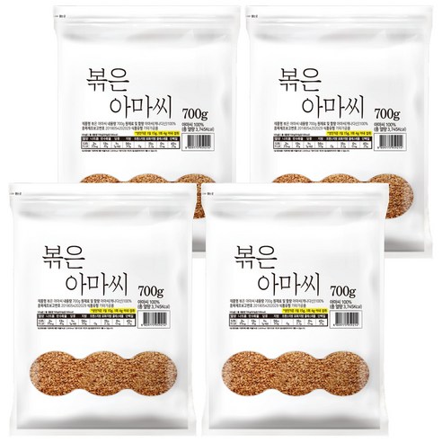 대구농산 볶은 아마씨 봉, 700g, 4개