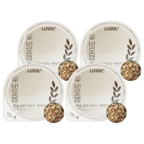 루솔 바로밀 한우 애호박 아기밥 이유식, 120g, 4개