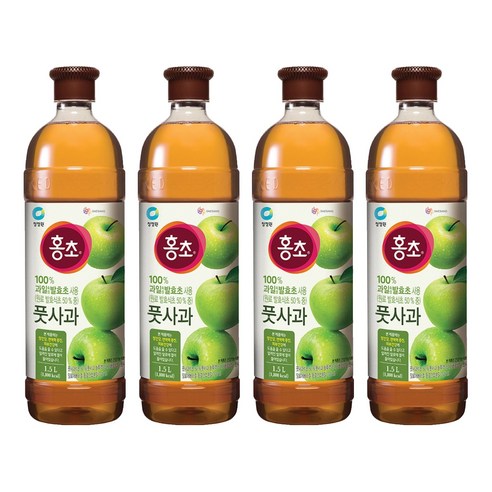 청정원 홍초 풋사과, 1.5L, 4개