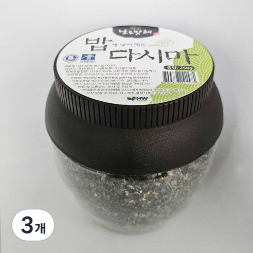건강의섬완도 남도맛해 밥다시마, 250g, 3개