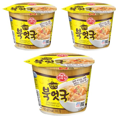 오뚜기 간편북엇국 컵국, 10.5g, 3개