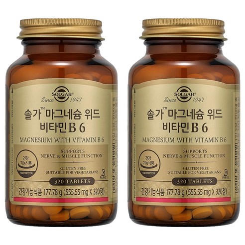 솔가 마그네슘 위드 비타민 B6, 320정, 2개