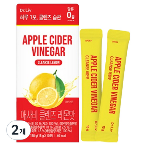 닥터리브 애사비 클렌즈 레몬맛 10p, 2개, 150g
