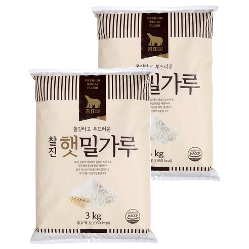 곰표 찰진햇밀가루, 3kg, 2개