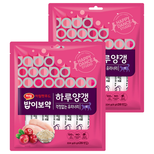 하림펫푸드밥이보약 캣 하루양갱, 걱정없는 유리너리, 224g, 2개