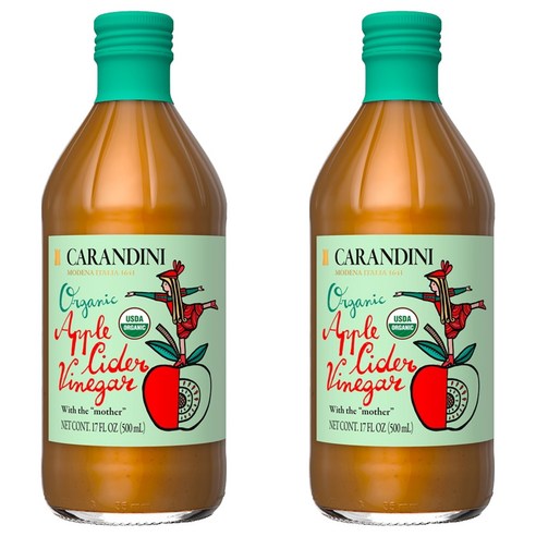 카란디니 유기농 사과식초, 500ml, 2개