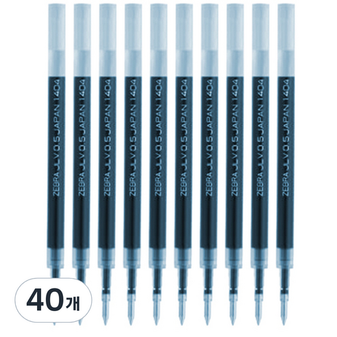 제브라 사라사 드라이 전용 리필심 JLV 0.4mm, 블루, 40개