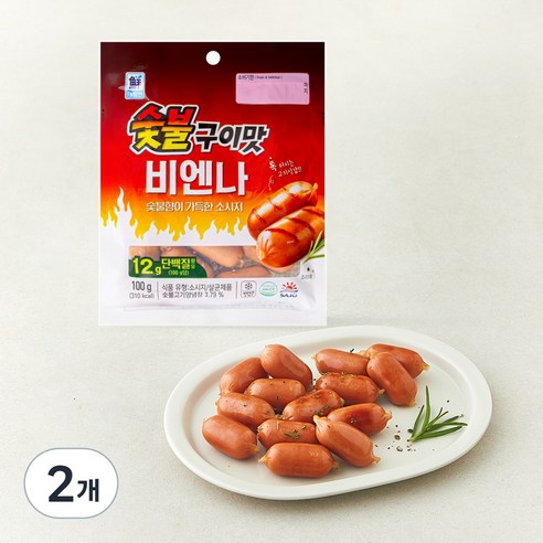 대림선 숯불구이맛 비엔나, 100g, 2개