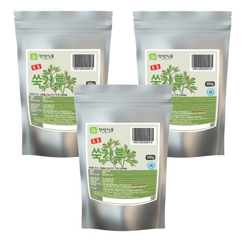 장명식품 토종 쑥가루, 300g, 3개