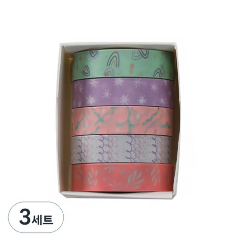 꼬까 다꾸 마스킹 테이프 5개입, 10, 3세트