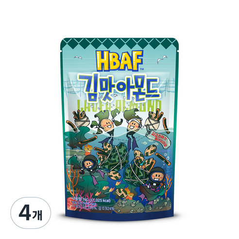 HBAF 바프 김맛 아몬드, 190g, 4개