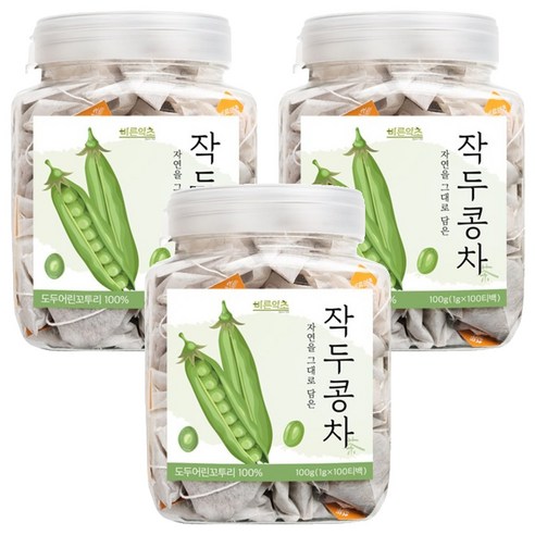 바른약초 볶은작두콩차 삼각티백, 1g, 100개입, 3개