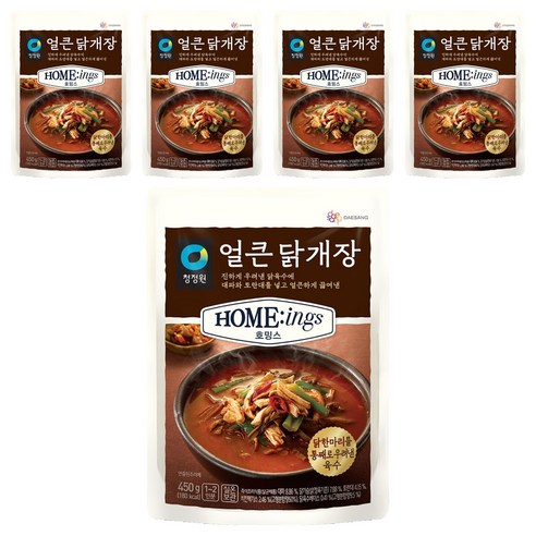 호밍스 청정원 얼큰 닭개장, 450g, 5개