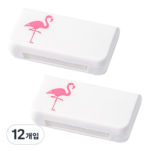 디엠코퍼레이션 알럽홈 플랜트 미니 알약 케이스 플라밍고, 12개입